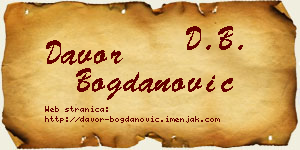 Davor Bogdanović vizit kartica